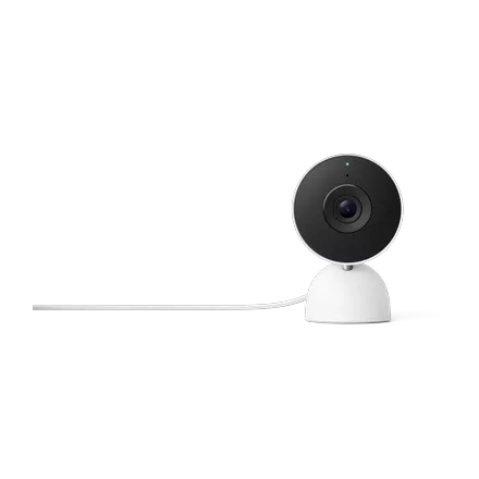Google Nest Cam indoor wired camera in white, for Westfield, IN homes