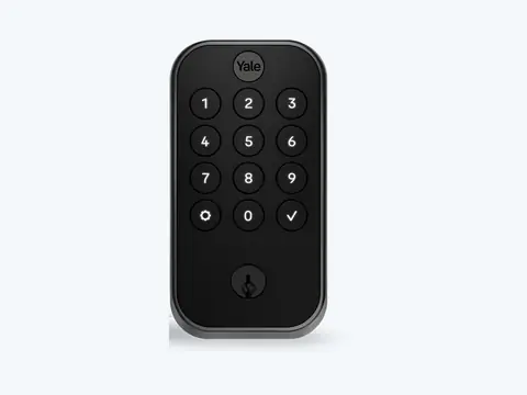 Yale smart door lock with keypad in black, for Westfield, IN homes